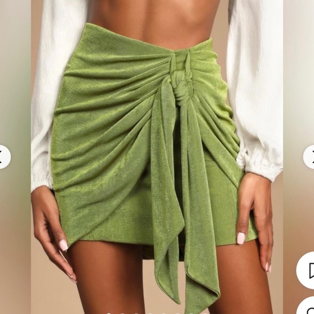 Green Wrap Skirt